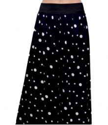 Navy Blue With Big & Small Dot Women's Palazzo Pants SSP44