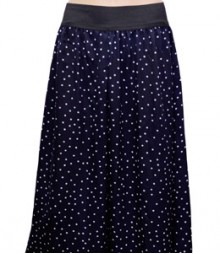 Navy Blue with Small white Dot Women's Palazzo Pants SSP46