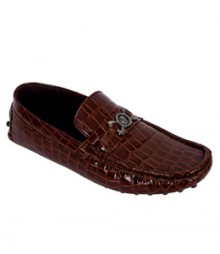 Elvace Brown Slip-on Loafer Men Shoes 6003