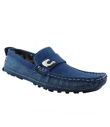 Elvace Blue Crowdy Loafer Men Shoes 6009