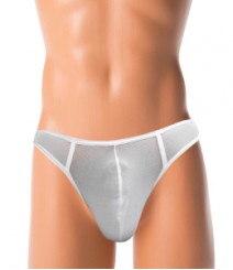 Free Size Italian Lycra Briefs Underwear B-026-White-Net