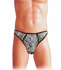 Free Size Italian Lycra Briefs Underwear B-026-White-net-Black