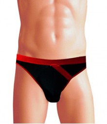 Free Size Italian Lycra Briefs Underwear B-137-A-Red