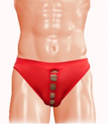 Free Size Italian Lycra Briefs Underwear B-196-Red