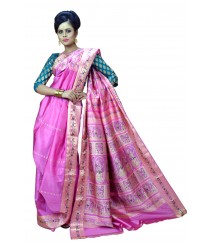 Beautiful Pink Colour Bengali Wedding Silk Saree DSCA0584
