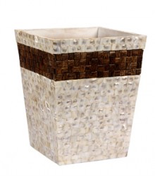Dustbin of White Mother Pearl & Taadiwood OH-DBRST10