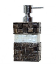 Soap Dispenser of Taadiwood & White Mother of Pearl Band OH-SDPTRSB