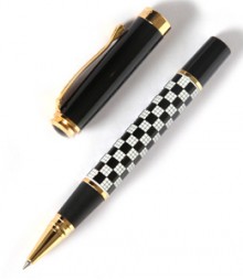 Checkered Designer Ball Pen With Cap PRJ008