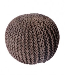 Buy Chocklate Gola Cotton Pouf Online - IND-PF-010