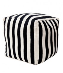 Buy Small Stripes Cotton Pouf Online - IND-PF-020