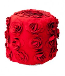 Buy Wool Mix Rose Pouf Online - IND-PF-025