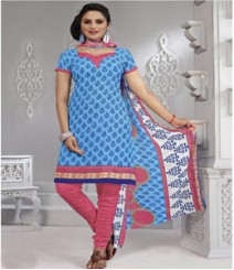Eminent Blue & Pink coloured Leon Salwar Kameez