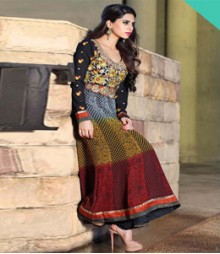 Astounding Multi coloured Georgette Anarkali Suits