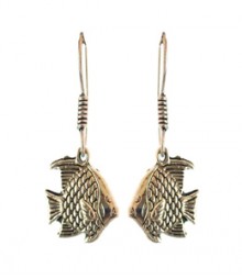 Cute Fish Hoops FAAPER13 Earrings Made from German Silver