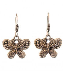 Cute Dotted Butterfly Hoops FAAPER17 Earrings Made from German Silver