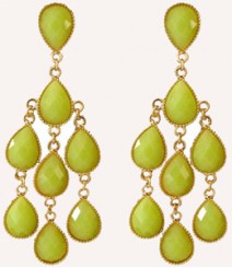 The Chandelier Earrings - Green FSNV43