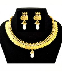 Afzaa Coin Jewelry Set FAAPER27 Made from Alloy with Gold Plating