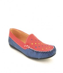 Flat Blue-Red Casual/Daily Loafers