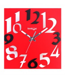 Random Time Zone Analog Wall Clock RC-0302-RED