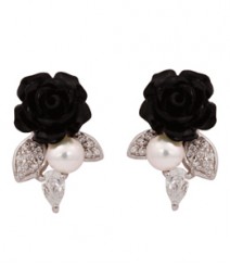Tanya Rossi Black Stylish Coral Earrings TRE313F