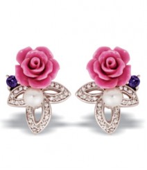 Tanya Rossi Coral Pink Beautiful Earrings TRE314A