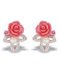 Tanya Rossi Coral Red Beautiful Earrings TRE314B