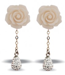 Tanya Rossi Cream Colored Coral Earrings TRE466A