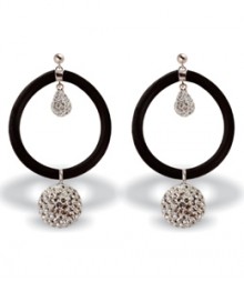 Tanya Rossi Silicone Black Round Earrings TRE468A