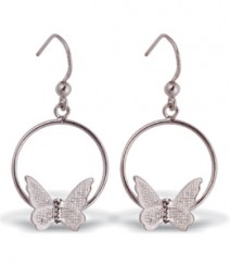 Tanya Rossi Butterfly Sterling Silver Earrings TRE470A