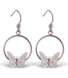 Tanya Rossi Butterfly Sterling Silver Earrings TRE470A
