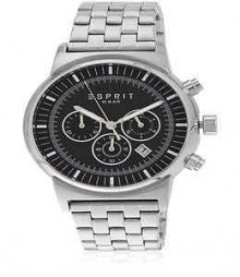 Woodward Silver Black Esprit Watch - Es106851004