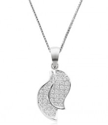 Tanya Rossi Double Leaves Fantasy Ferenze Pendant  TRP0007.WH
