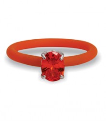 Tanya Rossi Studded Silicone Orange Rings TRR239A