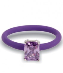 Tanya Rossi Beautiful Purple Stylish Silicone Rings TRR302A