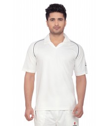 Mesh Terra Fit Cricket Whites T-Shirt (Half Sleeves) OMTshirts-009