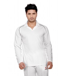 Mesh Terra Fit Cricket Whites T-Shirt (Full Sleeves) OMTshirts-010